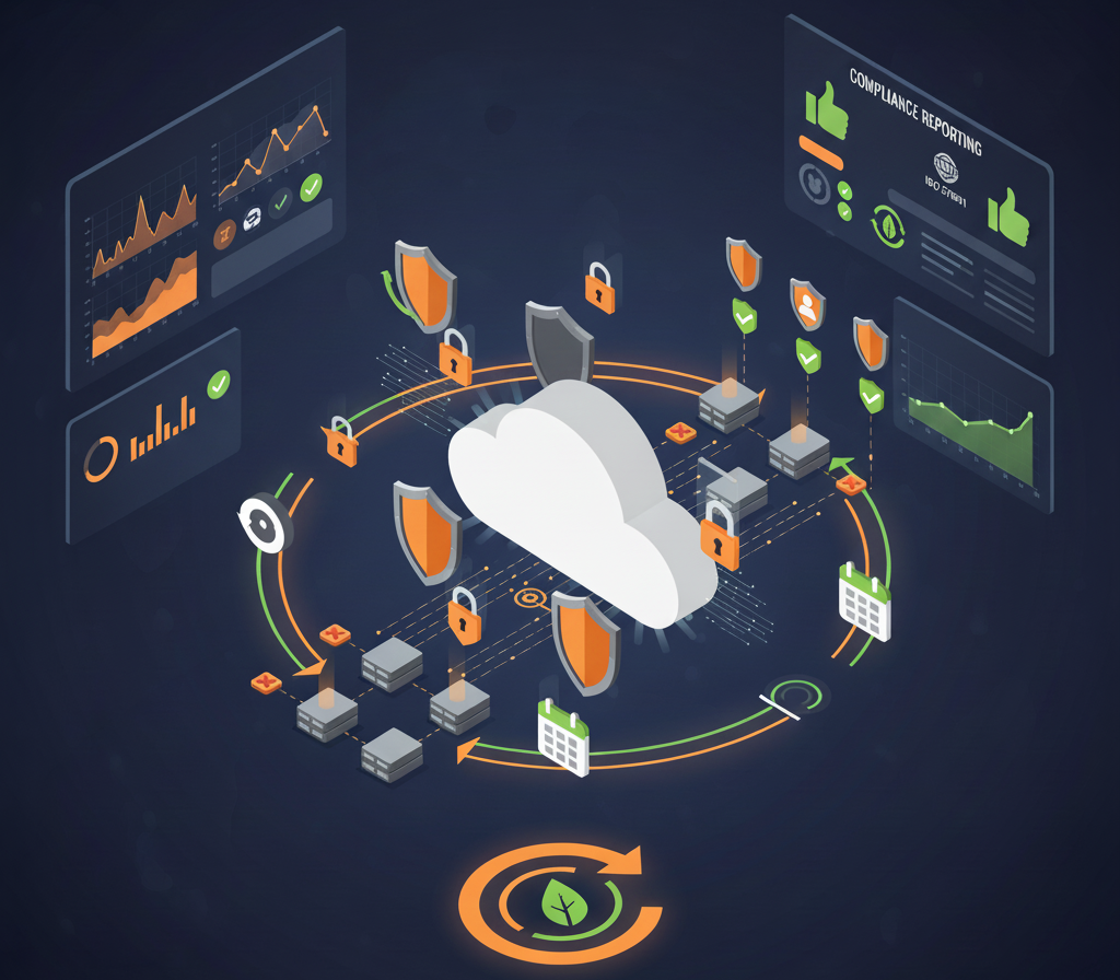 Sustain Phase - Continuous Compliance showing ongoing monitoring and security maintenance
